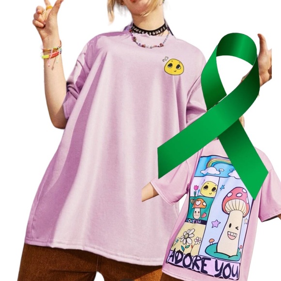 Adore You x Mental Health Graphic oversized t-shirt size NWT - Picture 1 of 6